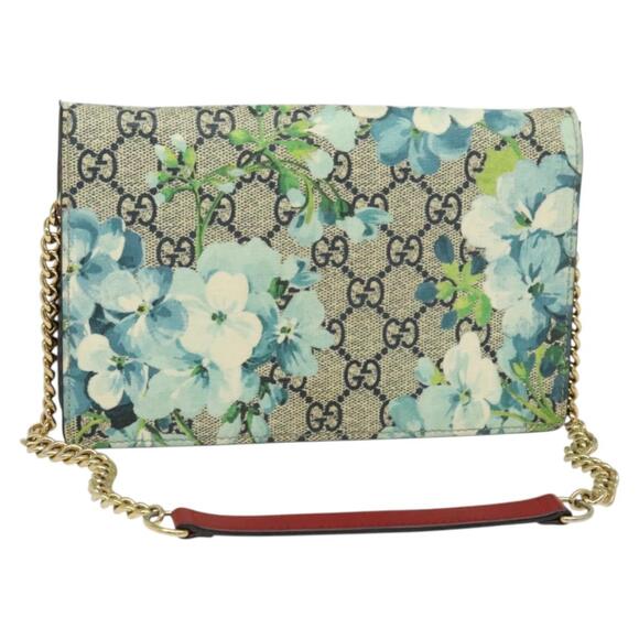 Gucci Supreme Monogram Blooms Chain Wallet - Picture 1 of 8